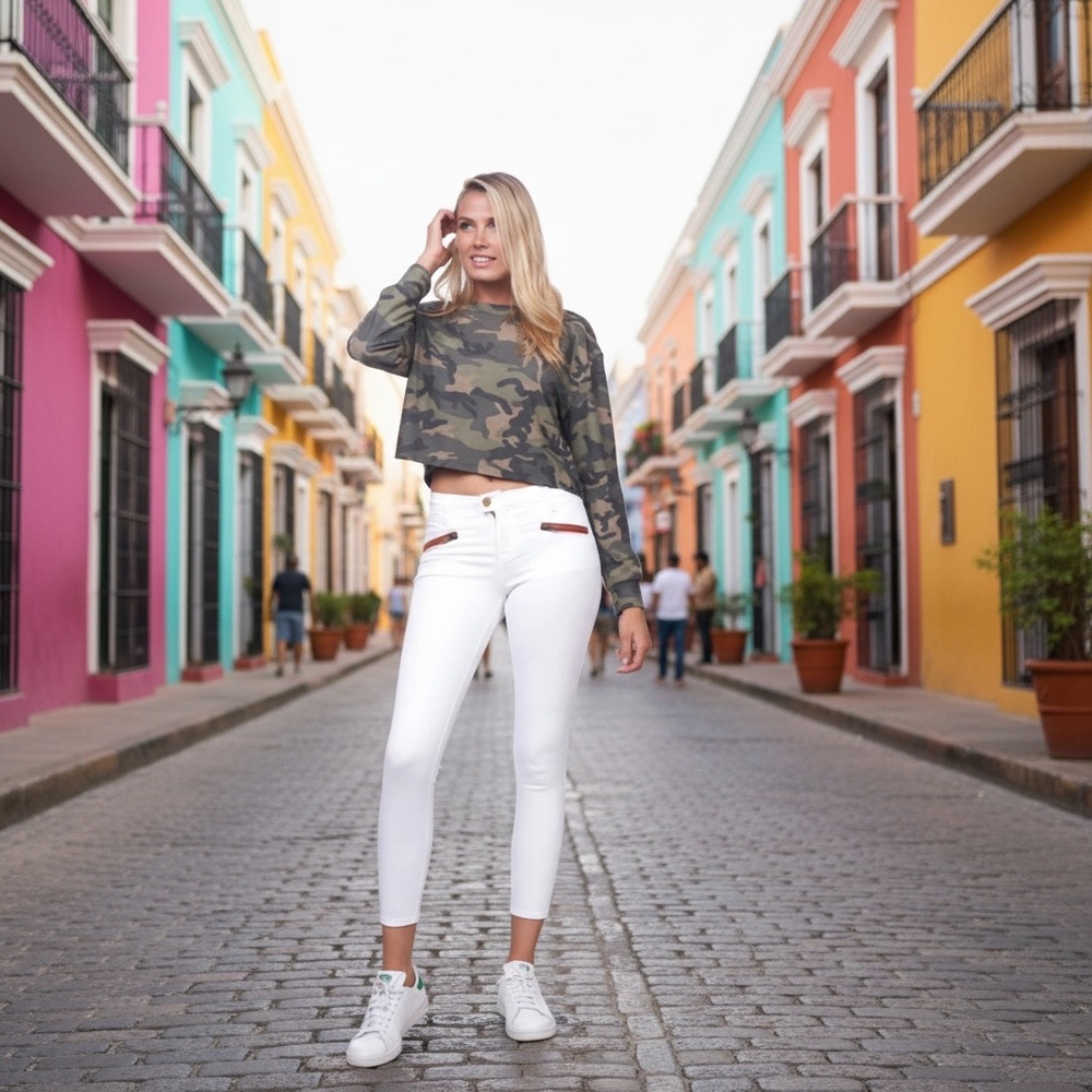 ETIENNE MARCEL White Skinny Jeans w/ Zipper Detail Style# EM31011!
